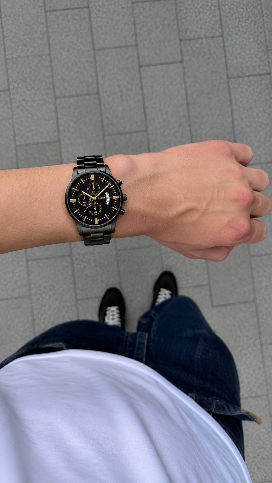Luxury Stainless Steel Men Calendar Quartz Watch Fashion Mens Business Watches for Man Clock Reloj Hombre