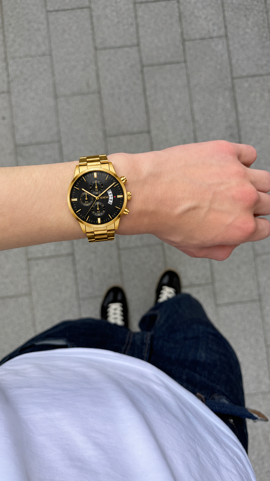 Luxury Stainless Steel Men Calendar Quartz Watch Fashion Mens Business Watches for Man Clock Reloj Hombre
