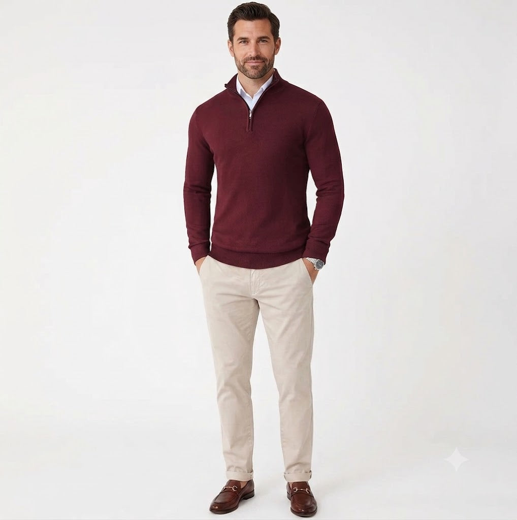 Signature Zip Sweater