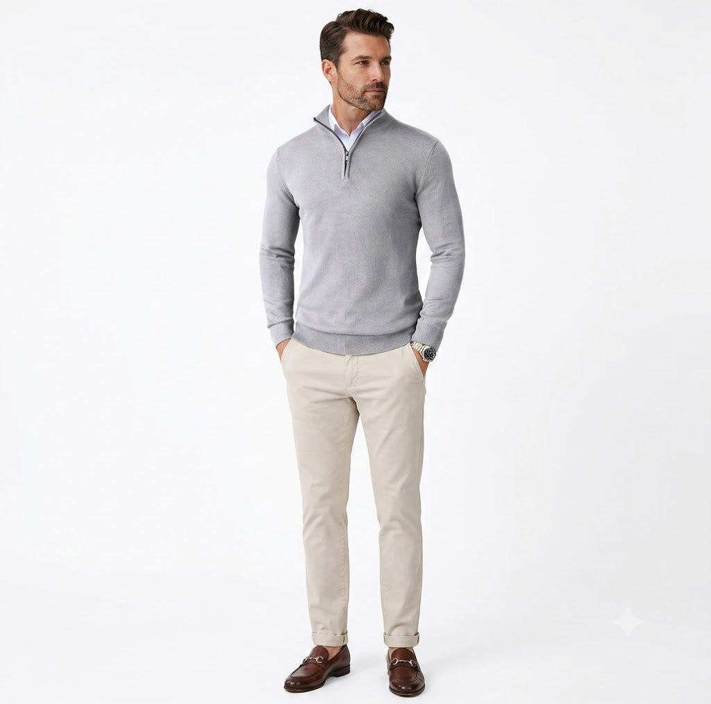 Signature Zip Sweater