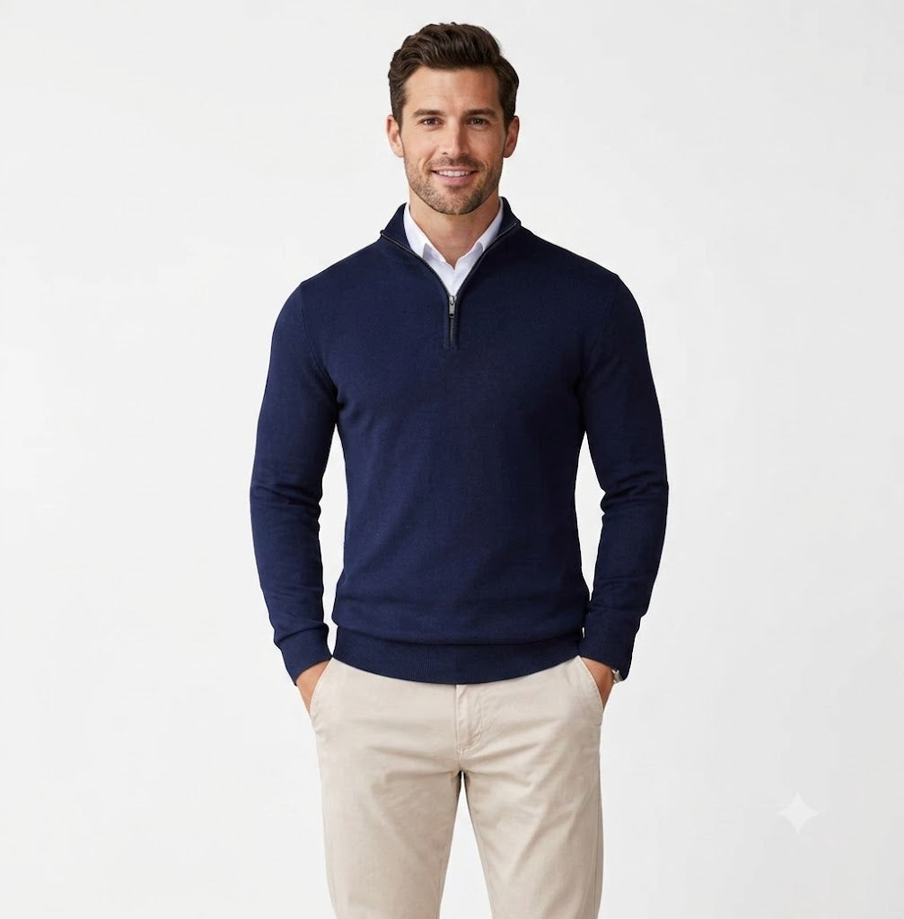 Signature Zip Sweater